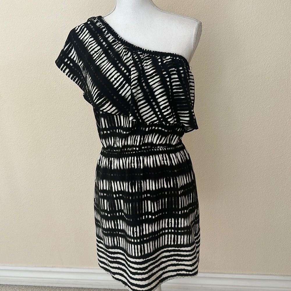 Express One Shoulder Ruffle Sress